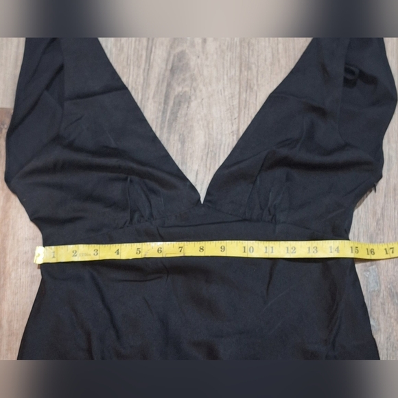 #1586 Meshki Black Backless Cowl Neck Cocktail Gown - Nadia Sz.M - Picture 12 of 13